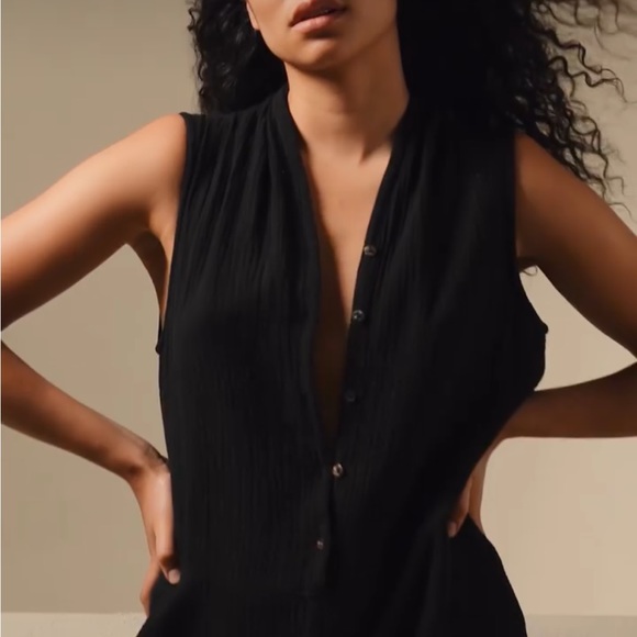 TKEES Pants - TKEES Gauze Sleeveless Jumpsuit